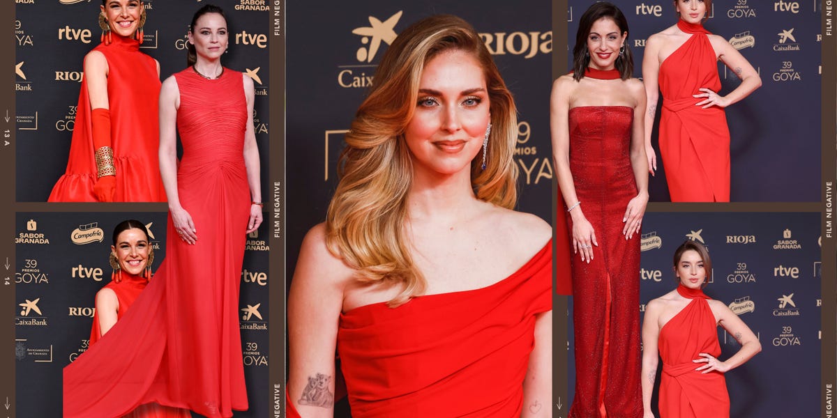 Los vestidos rojos triunfan en los premios Goya y prometen ser la gran tendencia para invitadas esta primavera