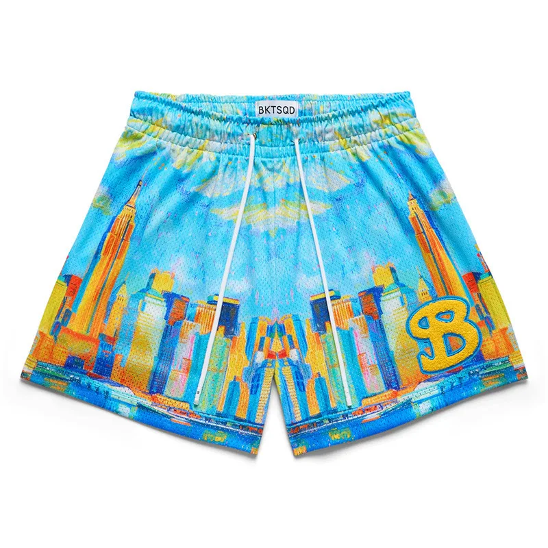 BUCKETSQUAD 2025 Summer Basketball Men Shorts Mesh sweatpants Loose Fashion Men Skateboarding Running Shorts Sports Beach Pants