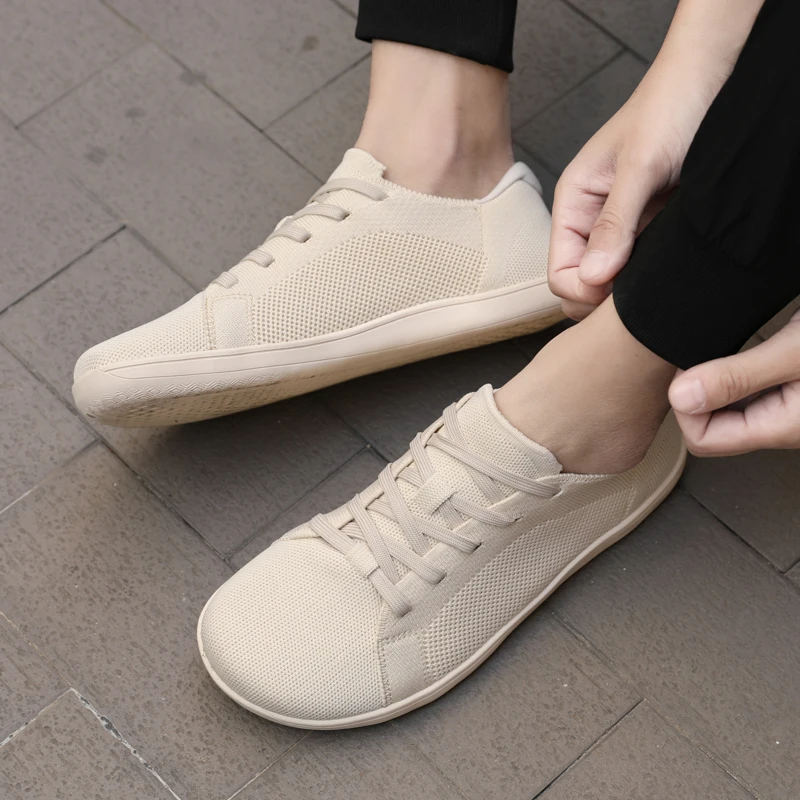 New wide toe shoes with wide toe, barefoot mesh fabric, breathable casual shoes